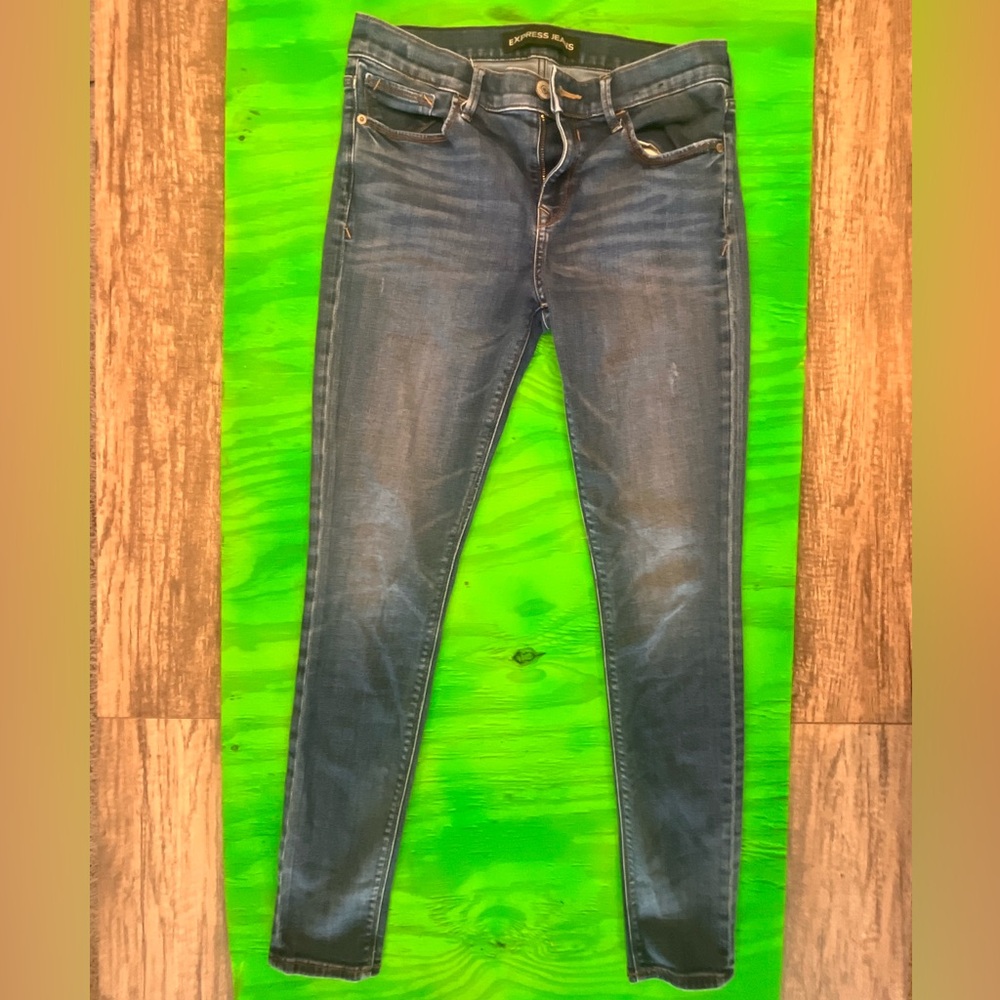 Express Dark Blue Skinny Jeans